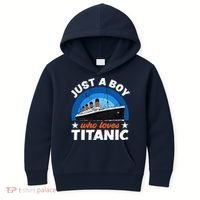 For Boys Who Just Love The RMS Titanic Kids Hoodie thumb 0