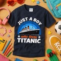For Boys Who Just Love The RMS Titanic Kids T-Shirt thumb 3