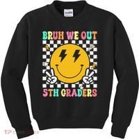 Funny Bruh We Out 5th Graders Fifth Grade Last Day of Kids Sweatshirt thumb 0