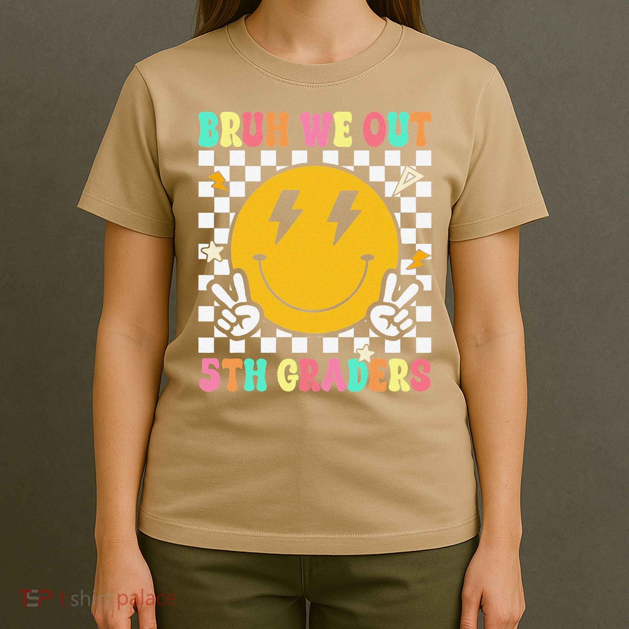 Funny Bruh We Out 5th Graders Fifth Grade Last Day of T-Shirt