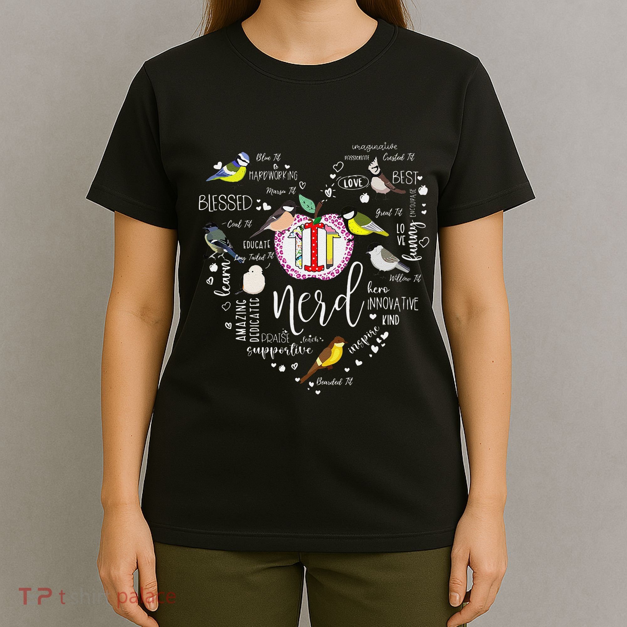 Funny Bird Watching Tits Women Tit Nerd Birder Birdwatching T-Shirt