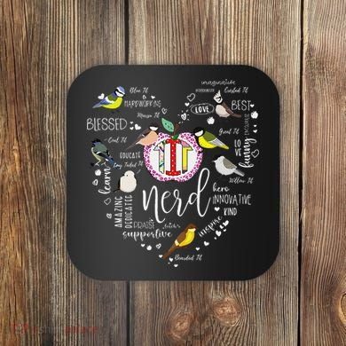 Funny Bird Watching Tits Women Tit Nerd Birder Birdwatching Coaster