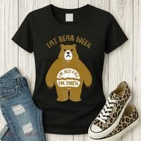 Fat Bear Week IM Not Fat IM Thick Women's T-Shirt thumb 3