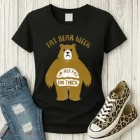 Fat Bear Week IM Not Fat IM Thick Women's T-Shirt thumb 3