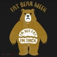 Fat Bear Week IM Not Fat IM Thick Women's T-Shirt thumb 6