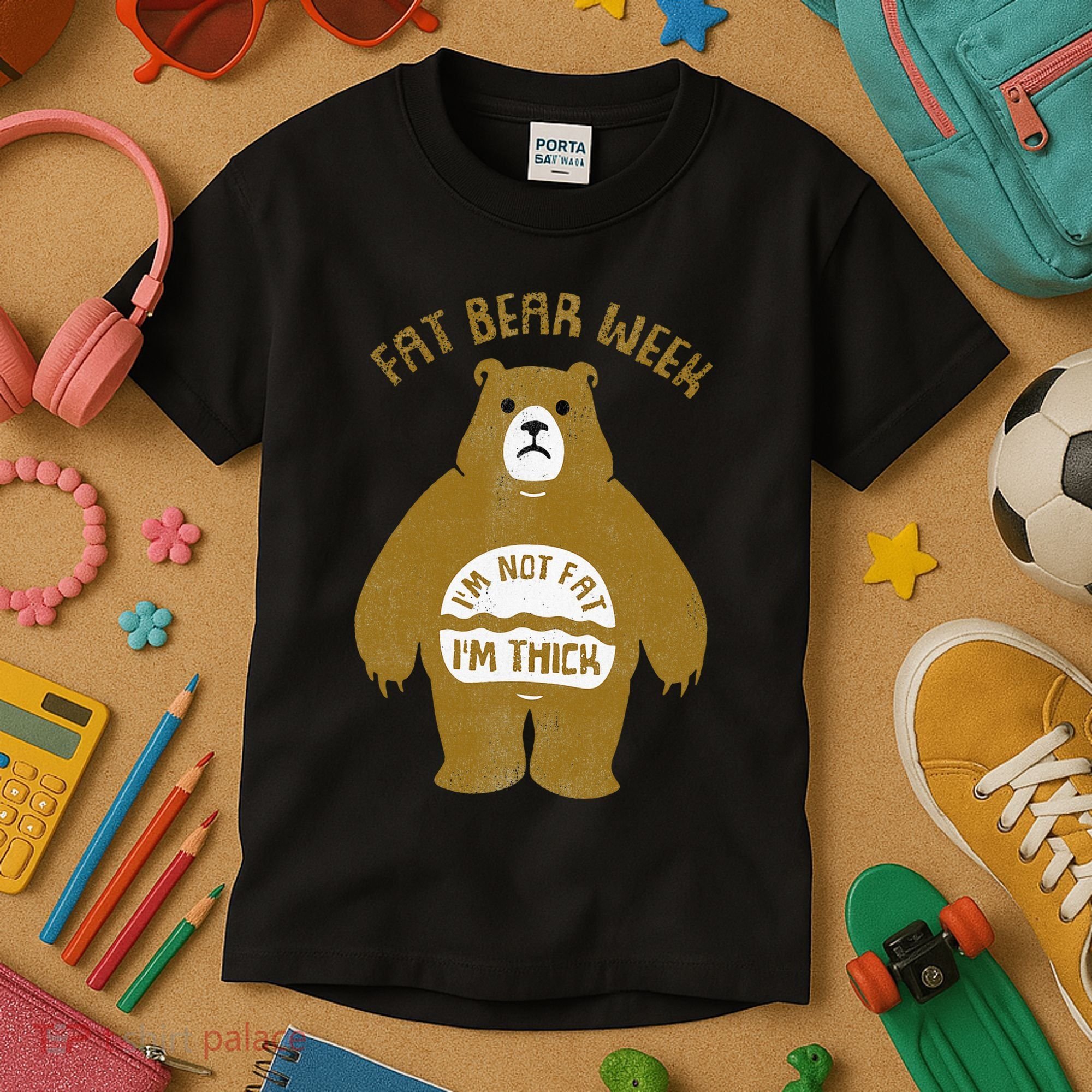 Fat Bear Week IM Not Fat IM Thick Kids T-Shirt