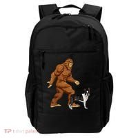Funny Bigfoot Walking Boston Terrier Sasquatch Dog Backpack thumb 0