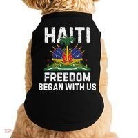 Freedom Began With Us Happy Haitian Flag Day Haiti Flag Doggie Tank thumb 0