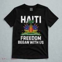 Freedom Began With Us Happy Haitian Flag Day Haiti Flag T-Shirt thumb 5