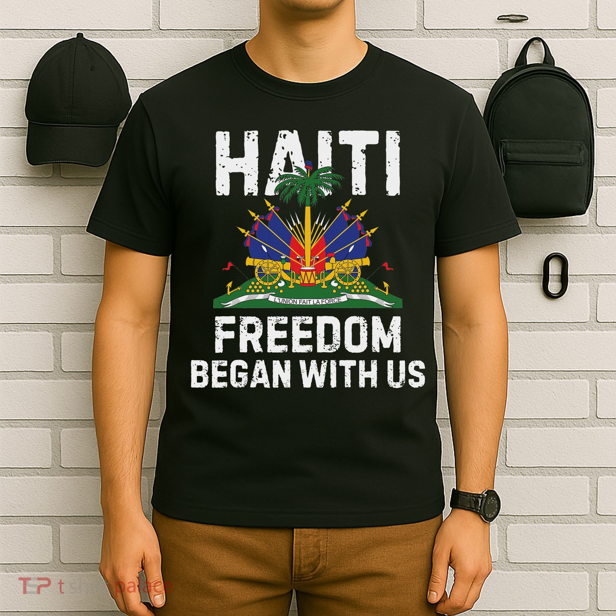 Freedom Began With Us Happy Haitian Flag Day Haiti Flag T-Shirt