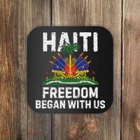Freedom Began With Us Happy Haitian Flag Day Haiti Flag Coaster thumb 0
