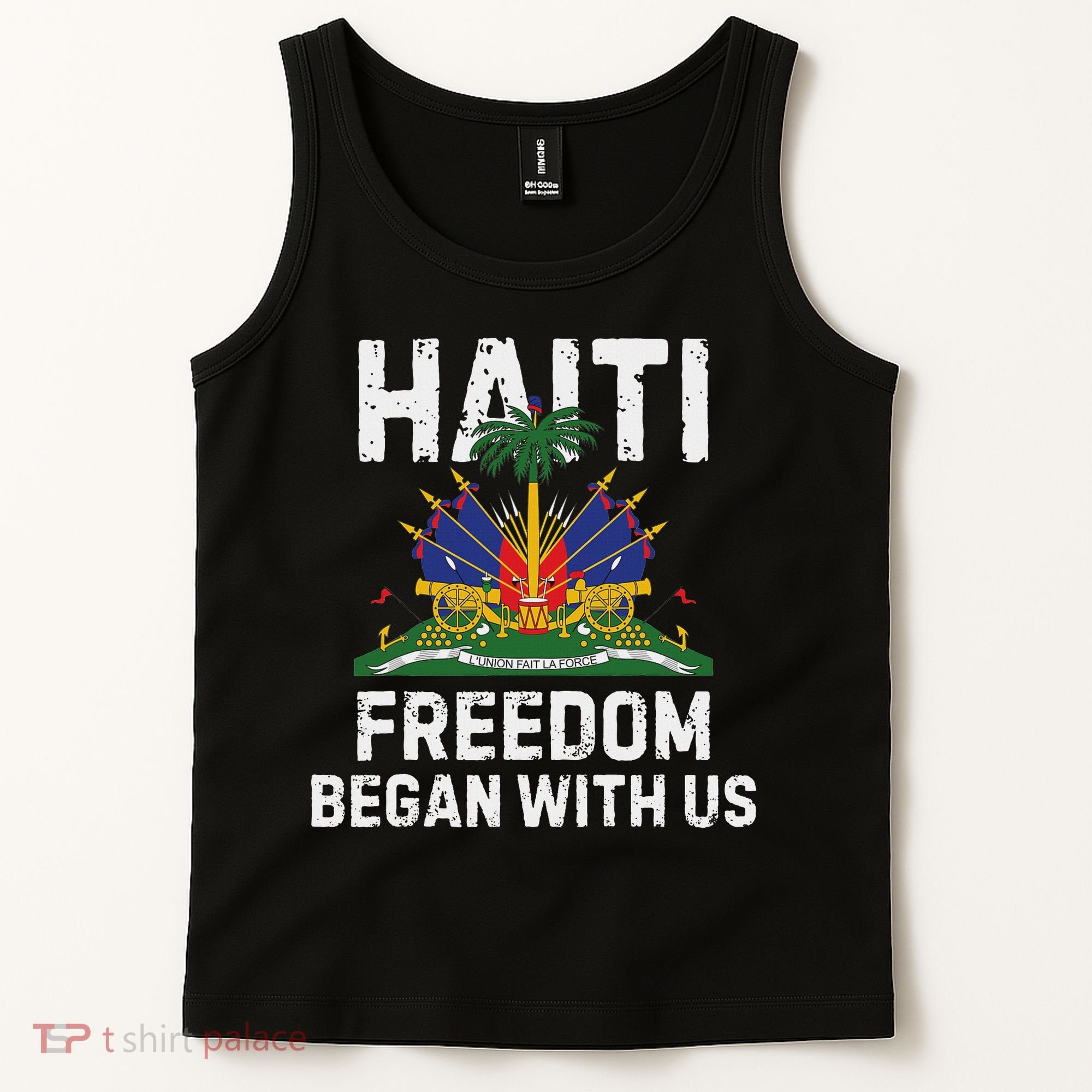 Freedom Began With Us Happy Haitian Flag Day Haiti Flag Tank Top