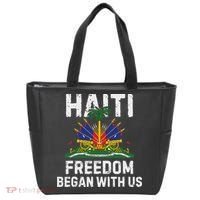 Freedom Began With Us Happy Haitian Flag Day Haiti Flag Tote Bag thumb 0