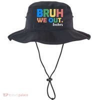Funny BRUH We Out Teachers Schools Out Bucket Hat thumb 0