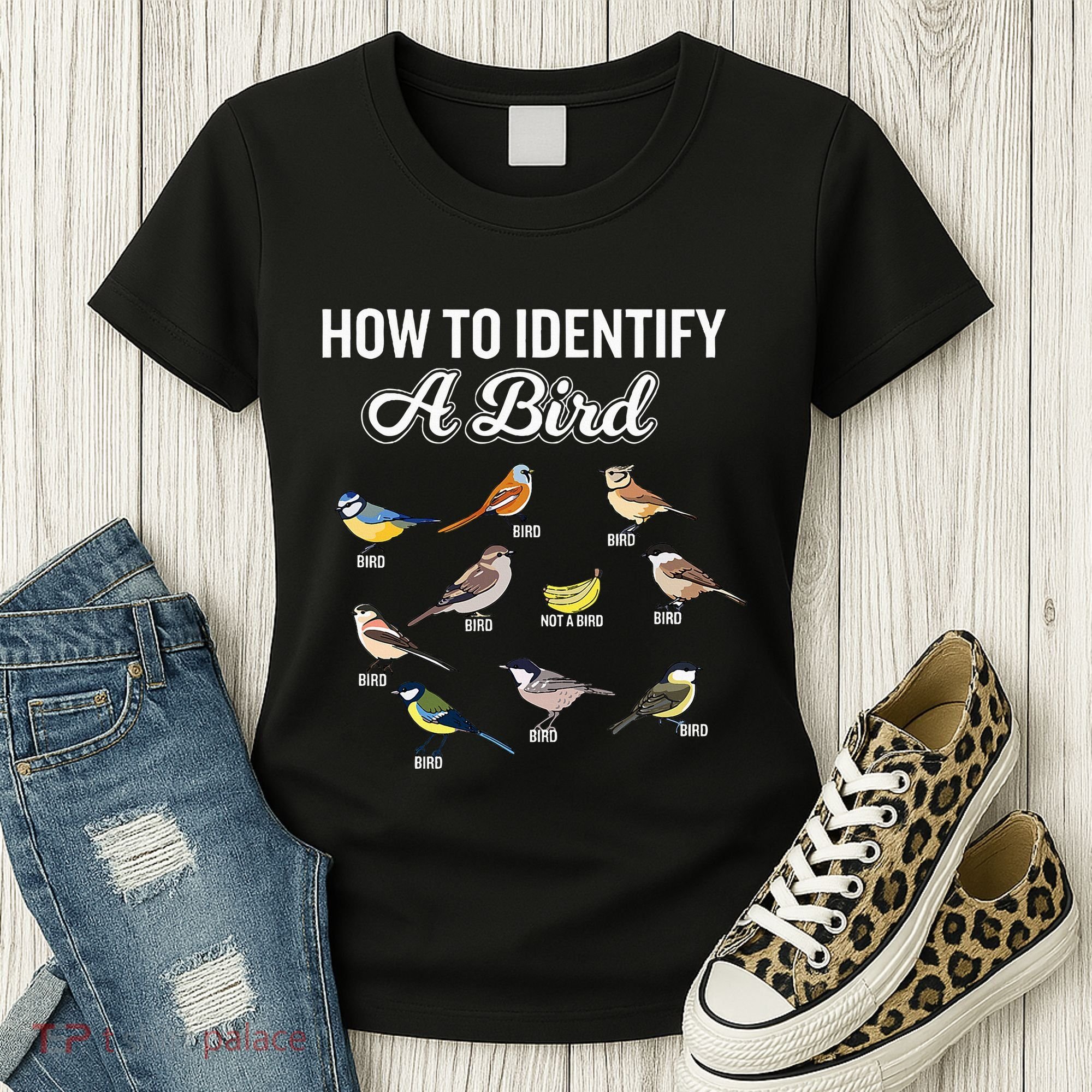 Funny Bird Watcher How To Identify A Bird Unique Birder Women's T-Shirt