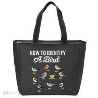 Funny Bird Watcher How To Identify A Bird Unique Birder Tote Bag thumb 0