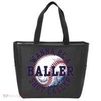 Funny Baller Wanna Be A Shot Caller Baseball Player Tote Bag thumb 0