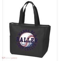 Funny Baller Wanna Be A Shot Caller Baseball Player Tote Bag thumb 3