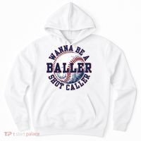 Funny Baller Wanna Be A Shot Caller Baseball Player Hoodie thumb 0