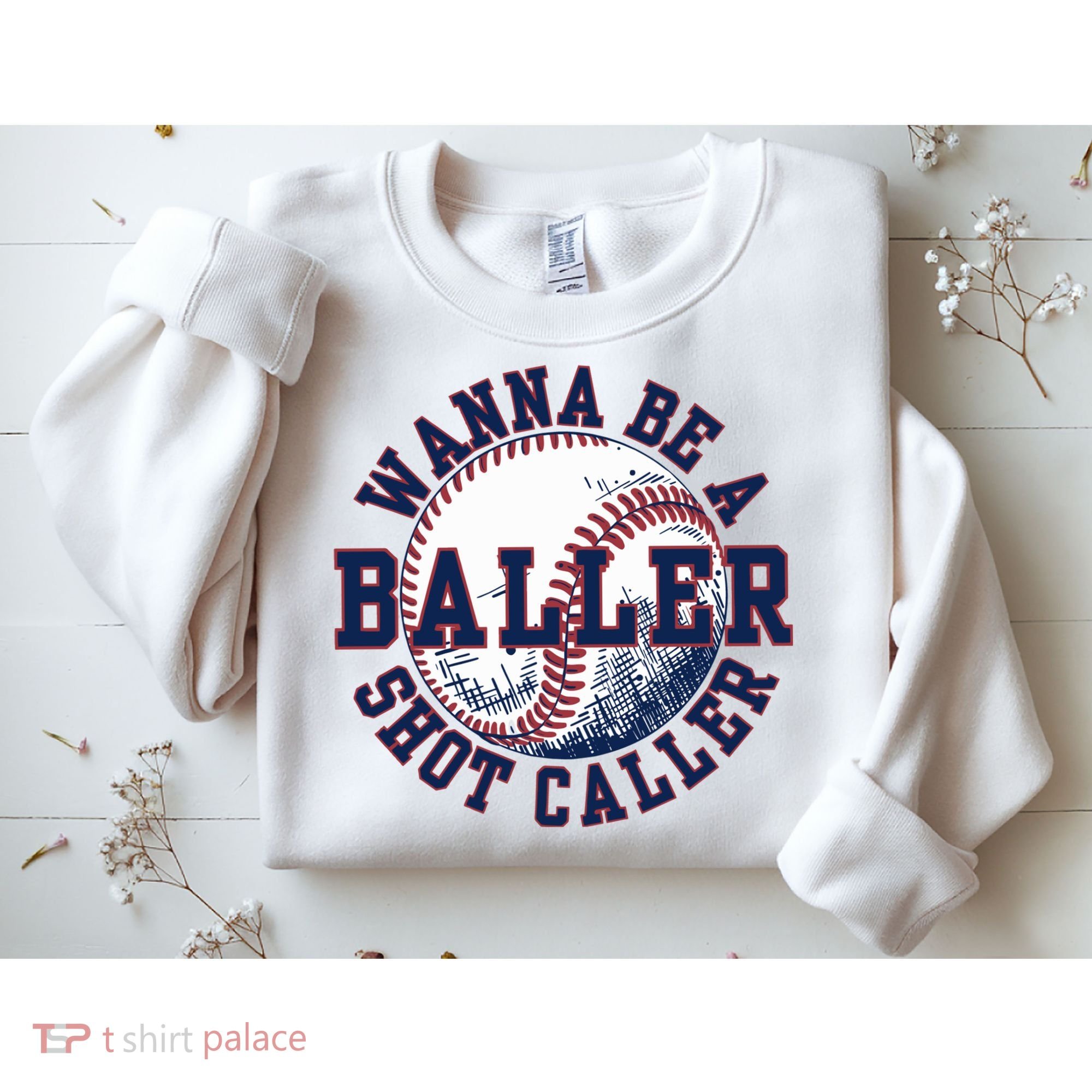 Funny Baller Wanna Be A Shot Caller Baseball Player Sweatshirt