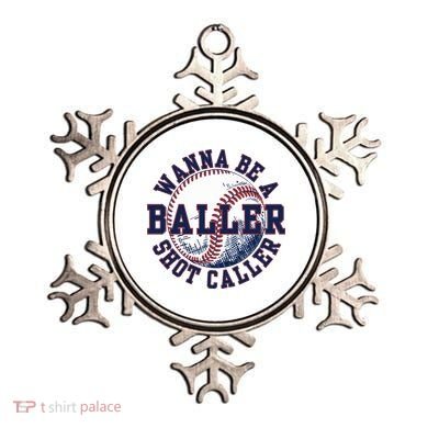 Funny Baller Wanna Be A Shot Caller Baseball Player Ornament