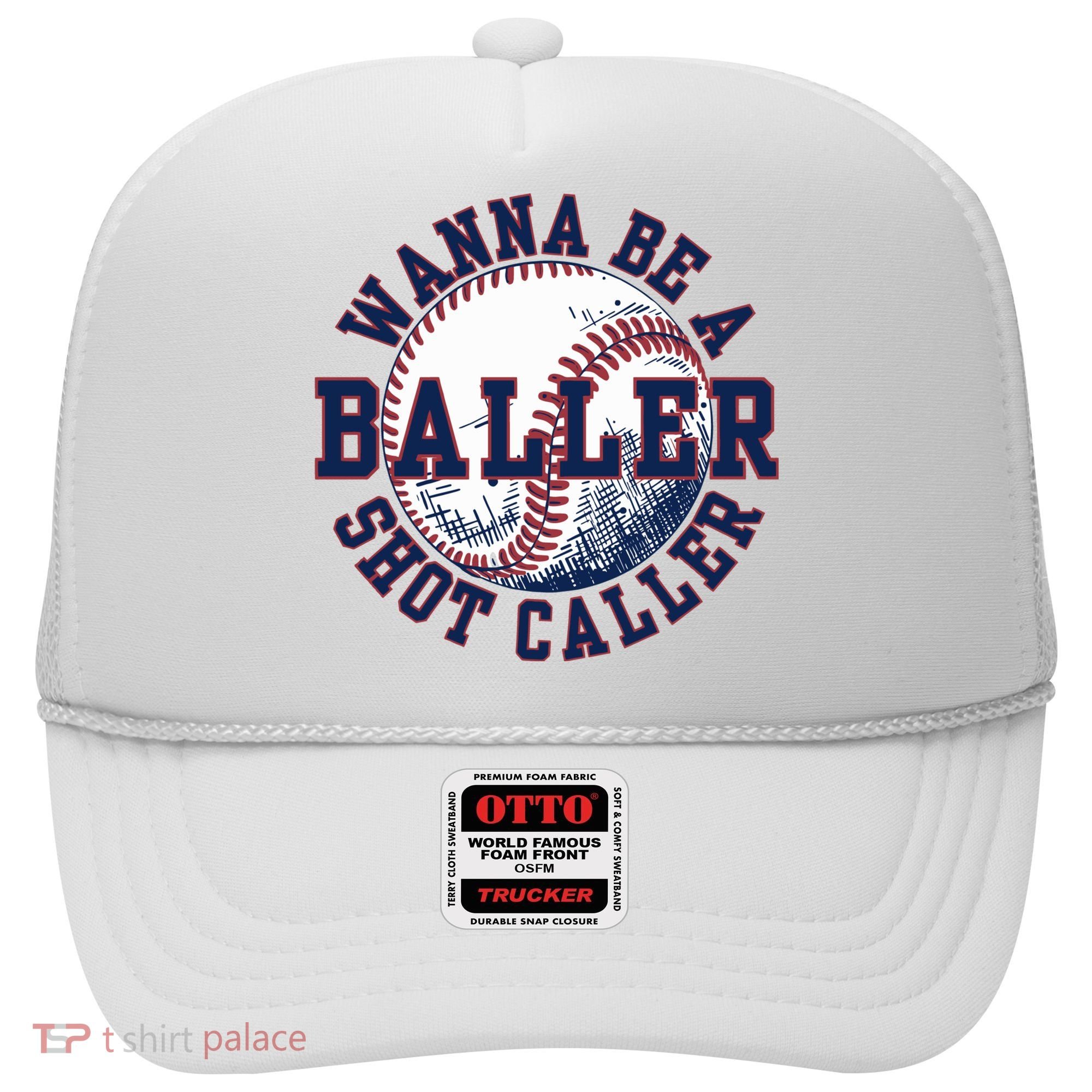Funny Baller Wanna Be A Shot Caller Baseball Player Hat