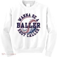 Funny Baller Wanna Be A Shot Caller Baseball Player Kids Sweatshirt thumb 0