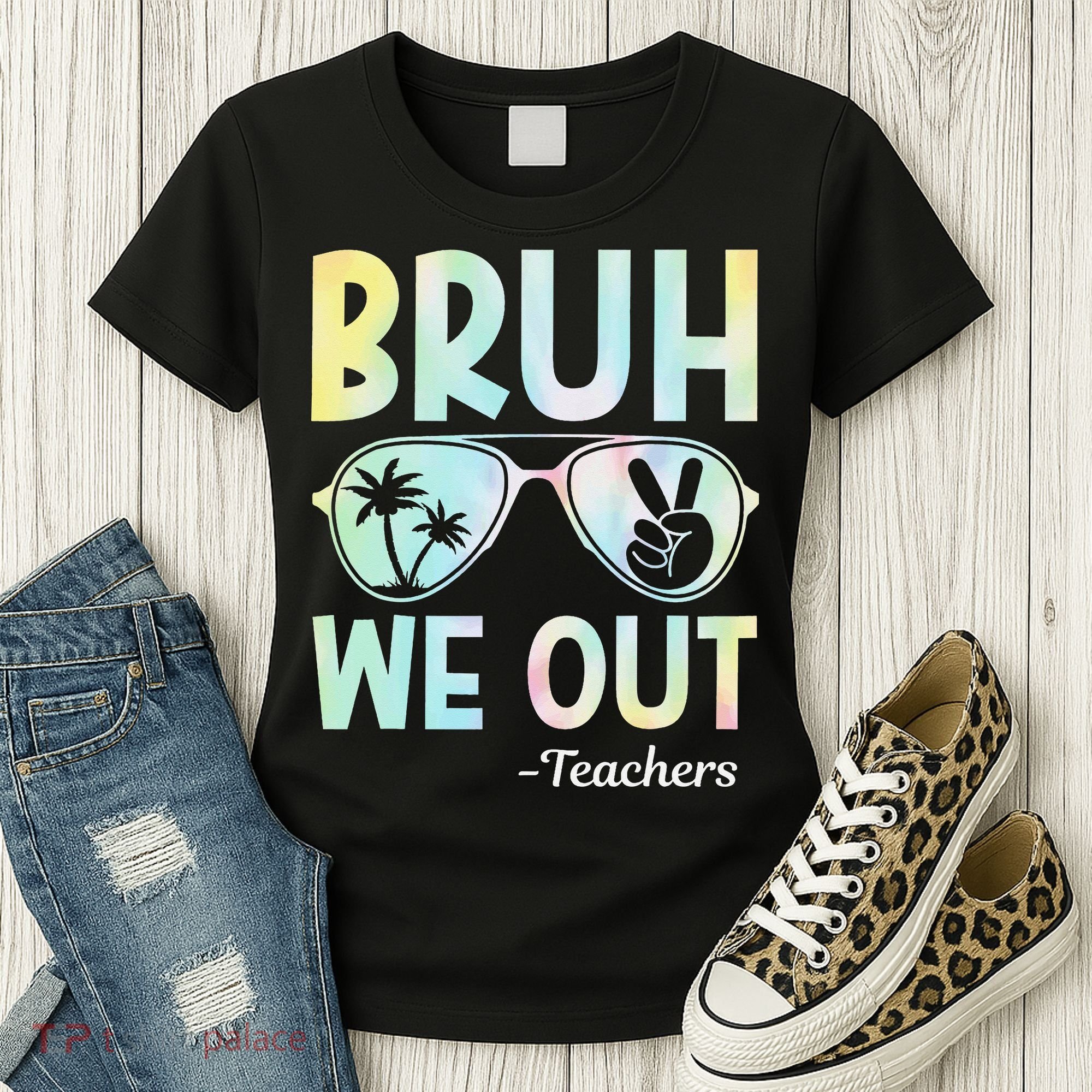 Funny Bruh We Out Teachers End Of School Year Teacher Women's T-Shirt