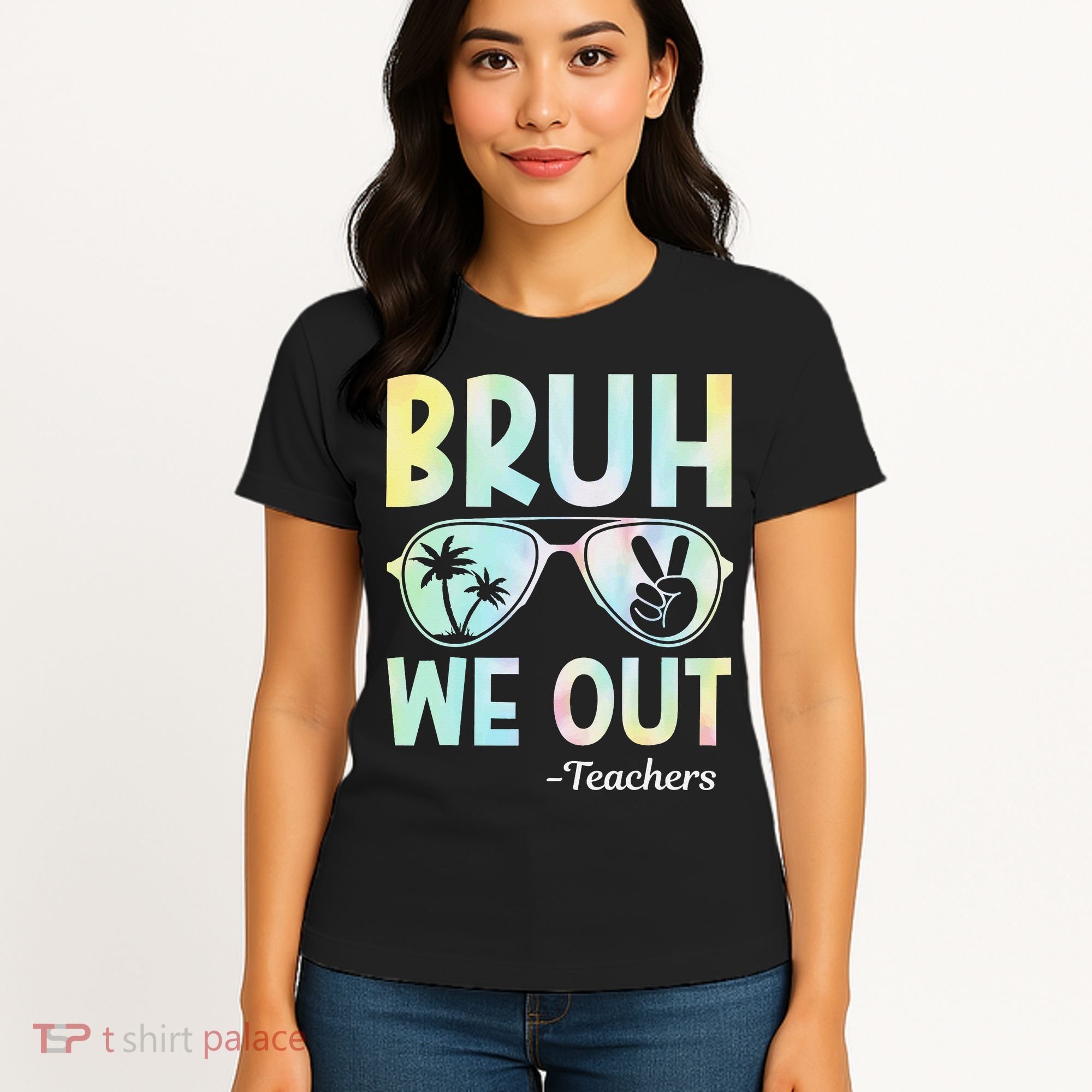 Funny Bruh We Out Teachers End Of School Year Teacher Women's T-Shirt