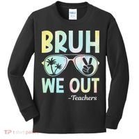 Funny Bruh We Out Teachers End Of School Year Teacher Kids Long Sleeve Shirt thumb 0