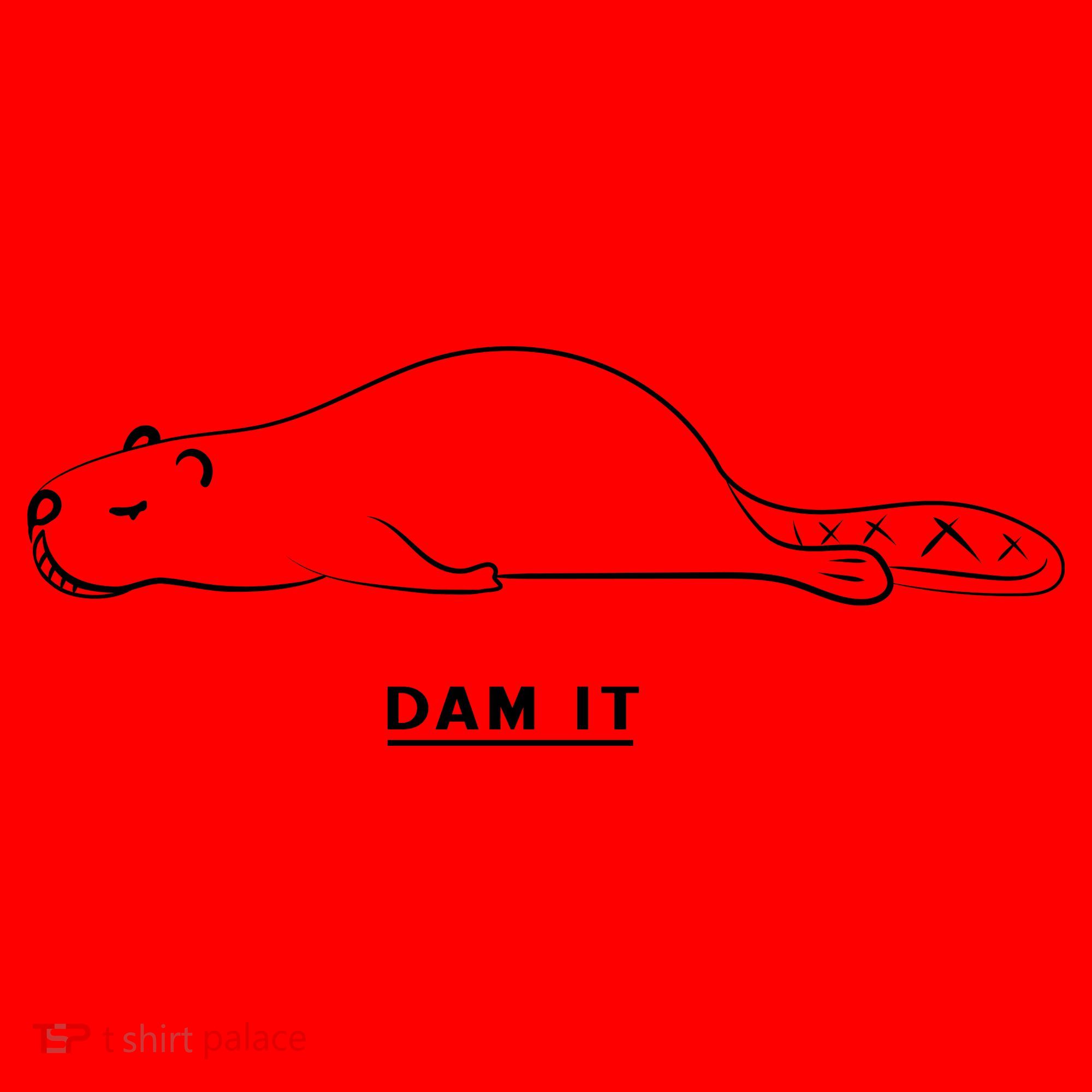 Funny Beaver Wildlife Pun Dam It Santa Hat