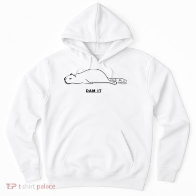 Funny Beaver Wildlife Pun Dam It Hoodie