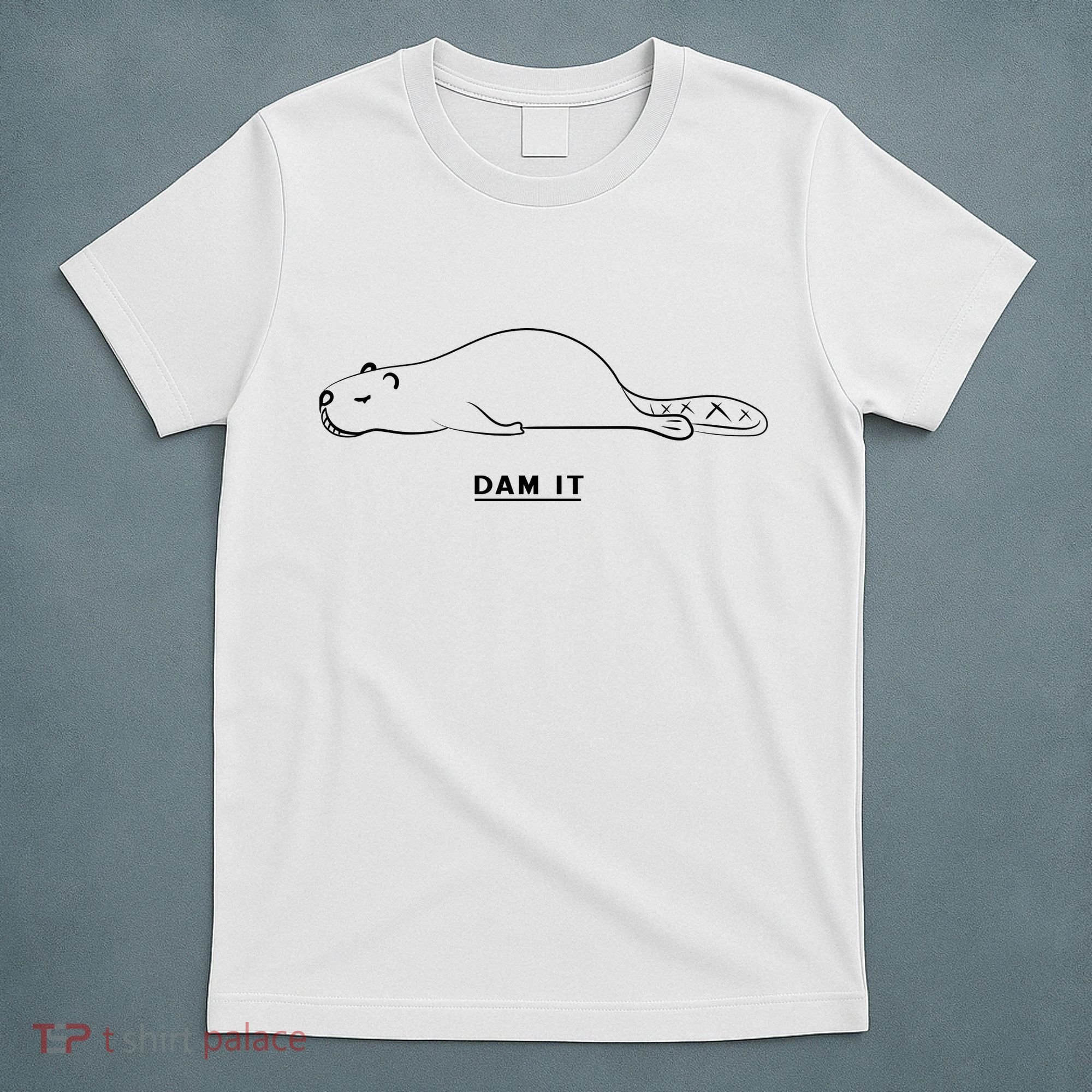 Funny Beaver Wildlife Pun Dam It T-Shirt