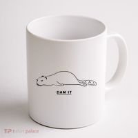 Funny Beaver Wildlife Pun Dam It Coffee Mug thumb 1