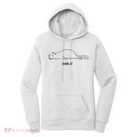 Funny Beaver Wildlife Pun Dam It Women's Hoodie thumb 0