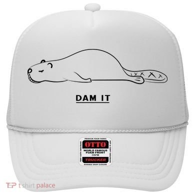 Funny Beaver Wildlife Pun Dam It Hat