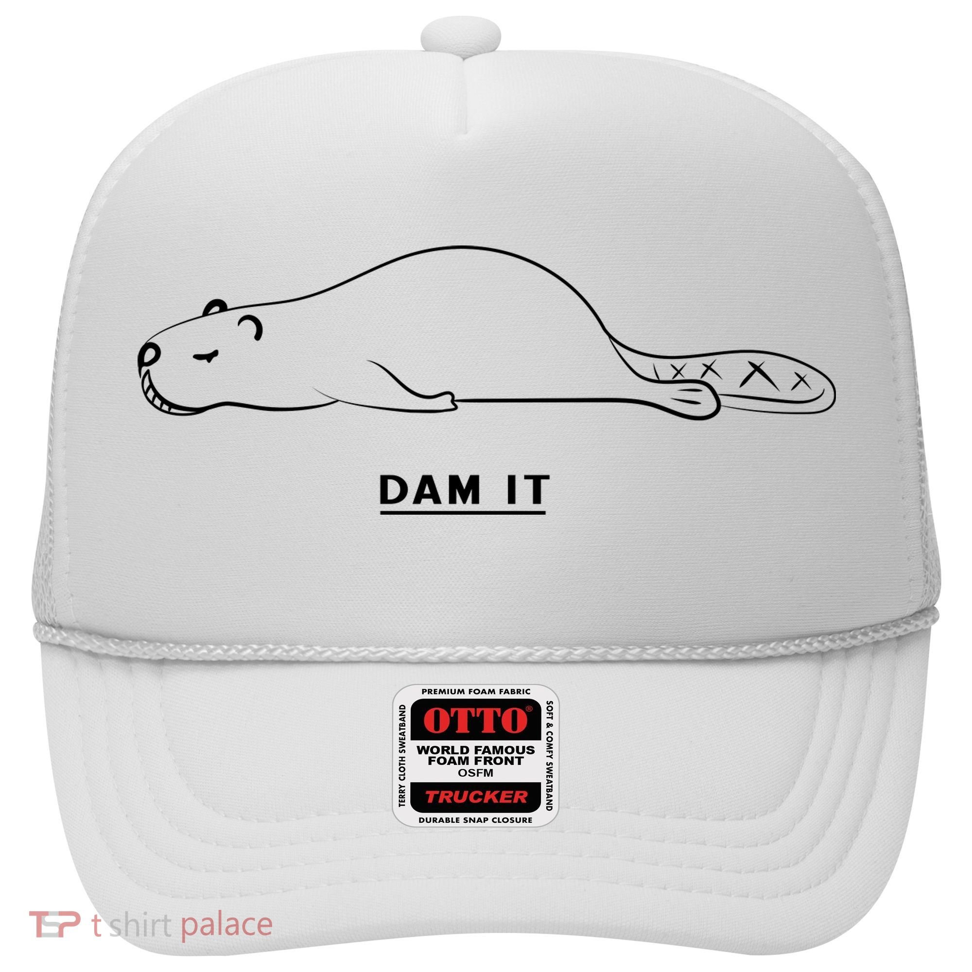 Funny Beaver Wildlife Pun Dam It Hat