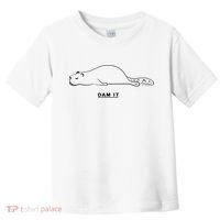 Funny Beaver Wildlife Pun Dam It Toddler T-Shirt thumb 0