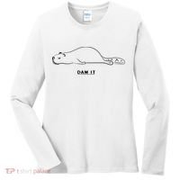 Funny Beaver Wildlife Pun Dam It Women's Long Sleeve Shirt thumb 0