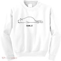 Funny Beaver Wildlife Pun Dam It Kids Sweatshirt thumb 0