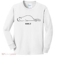 Funny Beaver Wildlife Pun Dam It Kids Long Sleeve Shirt thumb 0