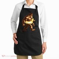 Funny Bigfoot Wearing Duck Floater Apron thumb 2