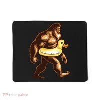 Funny Bigfoot Wearing Duck Floater Mousepad thumb 0