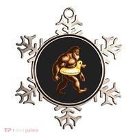 Funny Bigfoot Wearing Duck Floater Ornament thumb 0