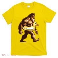 Funny Bigfoot Wearing Duck Floater T-Shirt thumb 0
