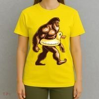 Funny Bigfoot Wearing Duck Floater T-Shirt thumb 4