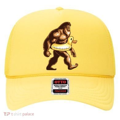Funny Bigfoot Wearing Duck Floater Hat