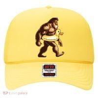Funny Bigfoot Wearing Duck Floater Hat thumb 0