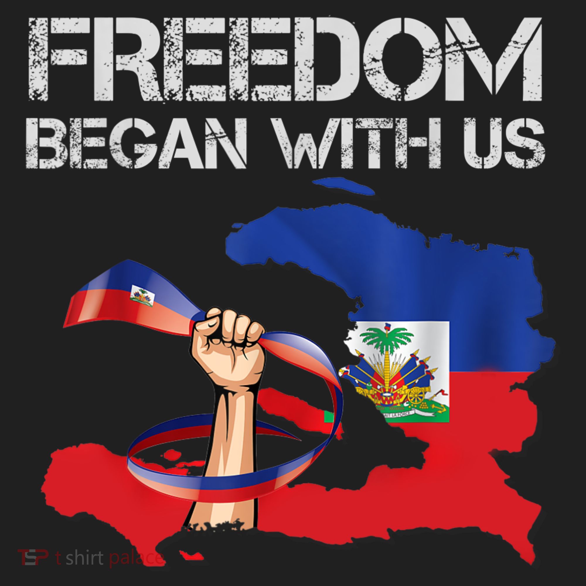 Freedom Began With Us Haitian Flag Happy Independence Day Beanie