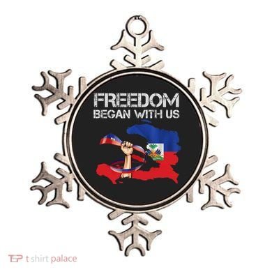 Freedom Began With Us Haitian Flag Happy Independence Day Ornament